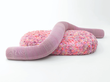 METAMORFOSI CHROMODORO - Felt pouf with removable lining by Paola Lenti - view 2